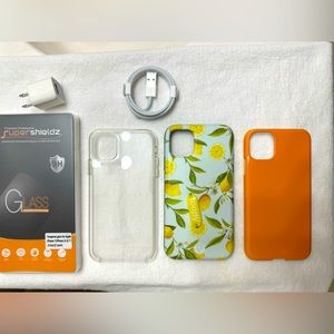Loopy Case Righty Lemon Case iPhone 11 + Apple Clear Case + accessories